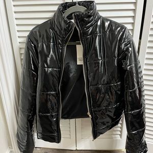 very cute glossy bomber jacket